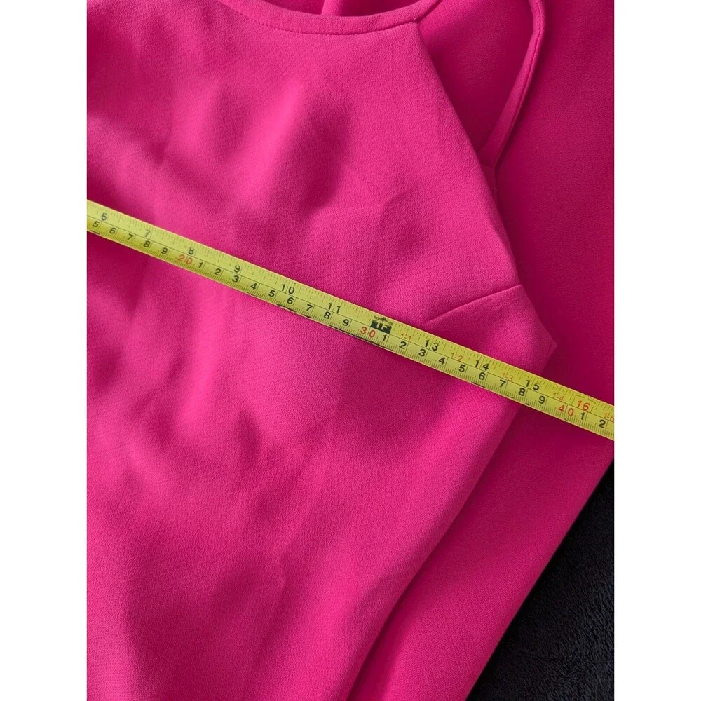 Calvin Klein High Neck Halter Sleek Pink Backless Formal Maxi Dress Gown Size 4 - Picture 8 of 13